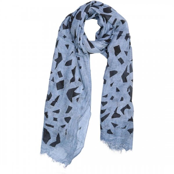 شال نخی میس اسمارت زمینه آبی کد 0010