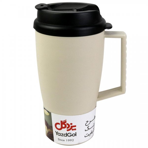 ماگ دوجداره دسته‌دار با ظرفیت 380 میلی‌لیتر کامنوش یزدگل رنگ فیلی