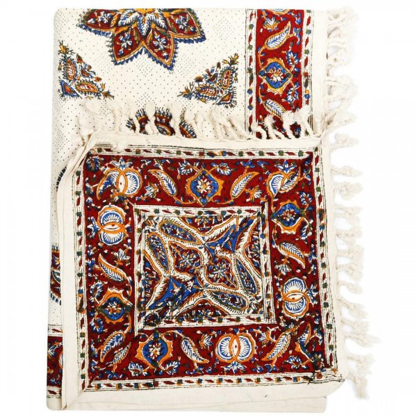 سفره قلمکار سنتی کد 021 سایز 100x100 سانتی‌متر