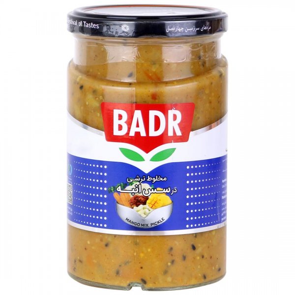 ترشی مخلوط در سس انبه بدر مقدار 630 گرم