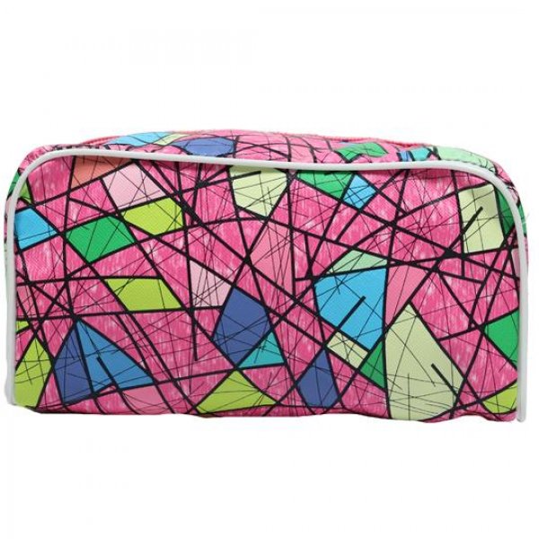 کیف لوازم آرایش طرح هندسی 
