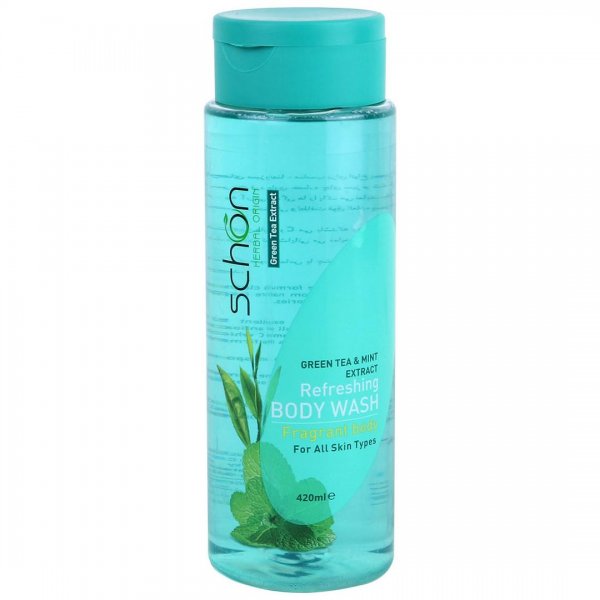 شامپو بدن با عصاره چای سبز و نعنا شون مقدار 420 میلی‌لیتر