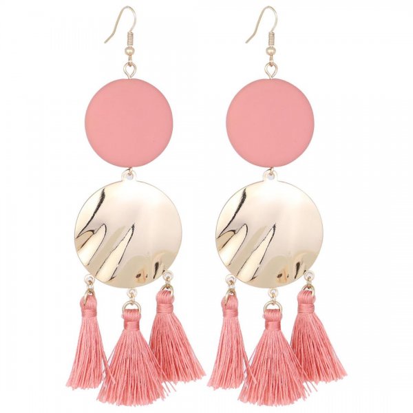 گوشواره لاویسا (LOVISA) استرالیا مدل منگوله‌دار رنگ گلبهی