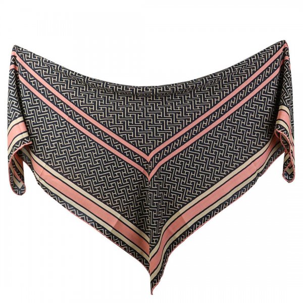 روسری نخی طرح هرمس زمینه مشکی