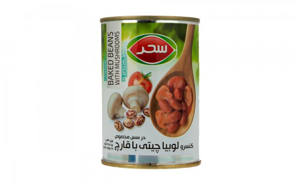 کنسرو لوبیا چیتی با قارچ سحر مقدار 420 گرم