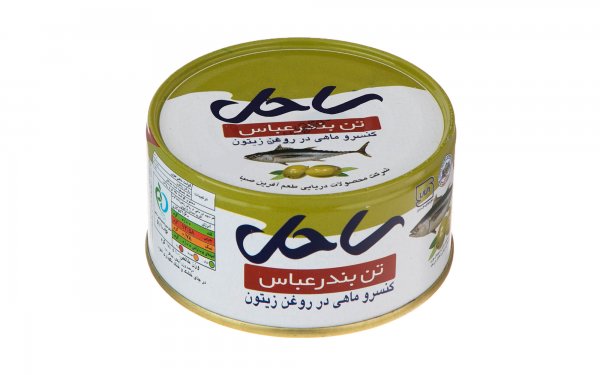 کنسرو ماهی تن بندرعباس در روغن زیتون ساحل مقدار 180 گرم