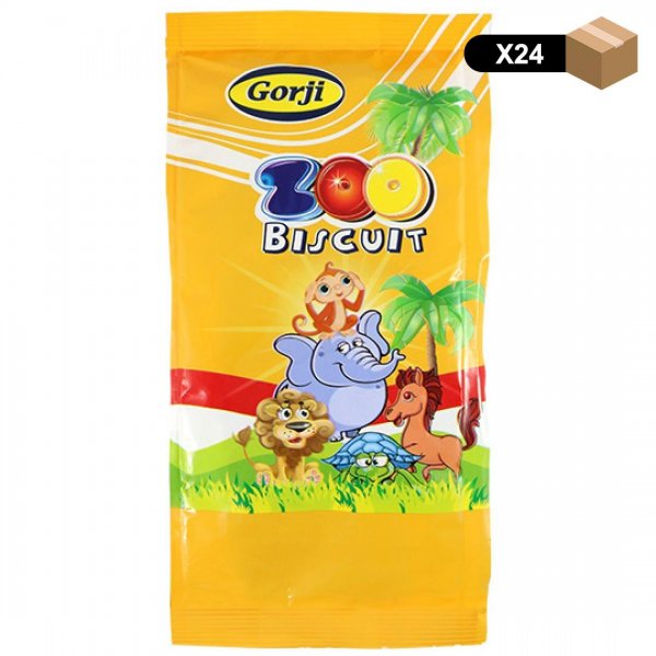 بیسکویت باغ‌وحش گرجی مقدار 80 گرم کارتن 24 عددی