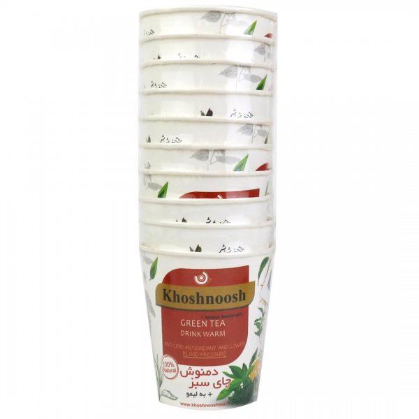  دمنوش لیوانی چای سبز و به‌لیمو خوش‌نوش بسته 10 عددی 