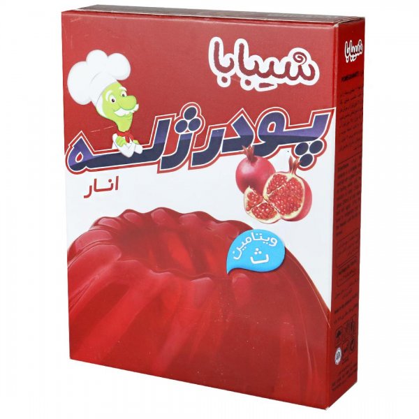 پودر ژله انار شیبابا مقدار 100 گرم