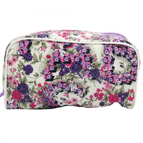 کیف لوازم آرایش طرح گل 