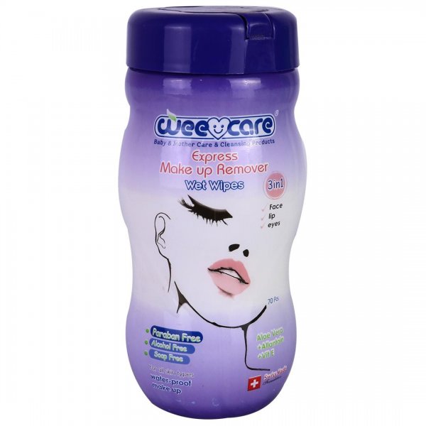دستمال مرطوب پاک کننده سریع آرایش 70 عددی وی کر (Wee Care)