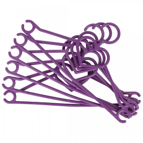  چوب لباسی نیما بسته 6 عددی مدل قلب رنگ بنفش