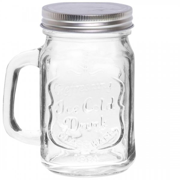  لیوان اسموتی کاوه مدل روناک با در فلزی نقره‌ای