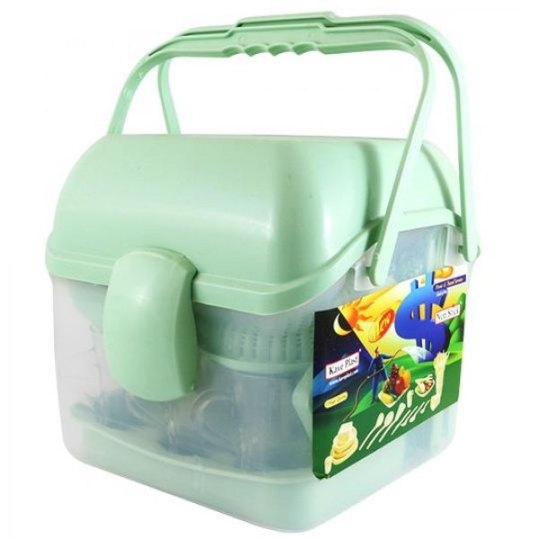 سرویس مسافرتی 6 نفره کاوه پلاست مدل لیندا رنگ سبز 