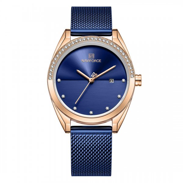 ساعت نیوی‌فورس (NAVIFORCE) مدل NF5015L رنگ سرمه‌ای تیره کد رنگ RG/BE