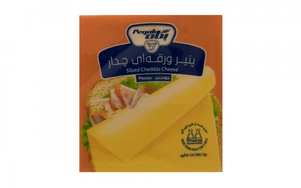 پنیر ورقه‌ای چدار پگاه مقدار 180 گرم
