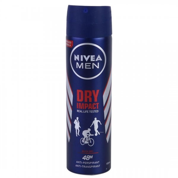 اسپری ضدتعریق مردانه dry Impact نیوا (Nivea) مقدار 150 میلی‌لیتر