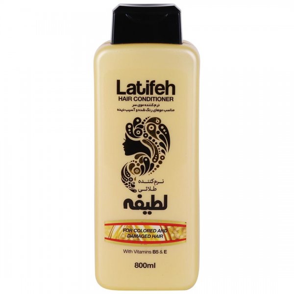 نرم‌کننده موی سر طلائی لطیفه مقدار 800 میلی‌لیتر