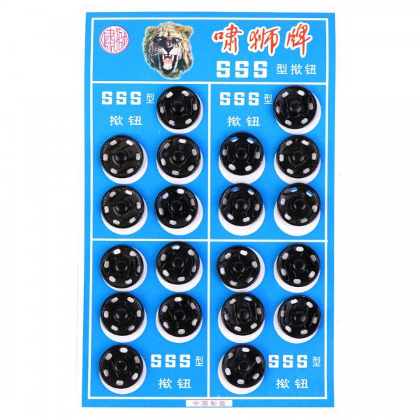 دگمه فلزی بزرگ 20 عددی مشکی