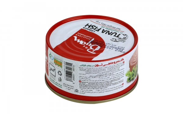 کنسرو ماهی تن در روغن گیاهی بیژن مقدار 180 گرم