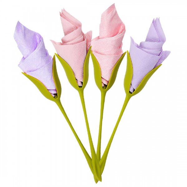 نگه‌دارنده دستمال سفره طرح گل بسته 4 عددی