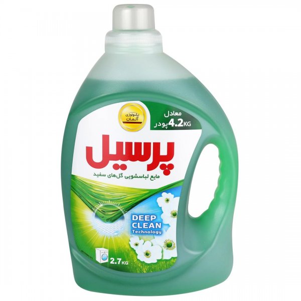 مایع لباسشویی با رایحه گل‌های سفید پرسیل مقدار 2.7 کیلوگرم