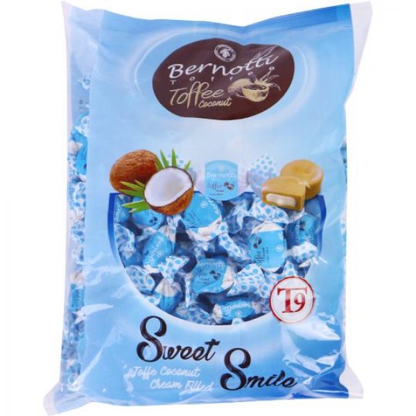 تافی با مغز کرم نارگیل برنوتی مدل T9 مقدار 900 گرم