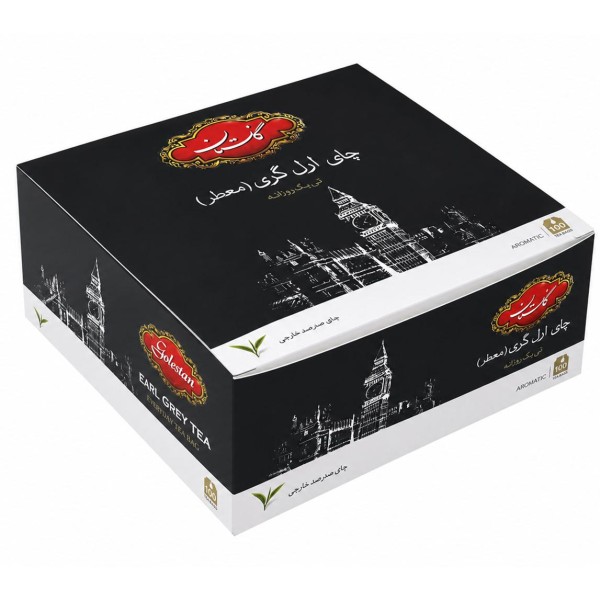 چای سیاه کیسه‌ای ارل‌گری معطر گلستان بسته 100 عددی