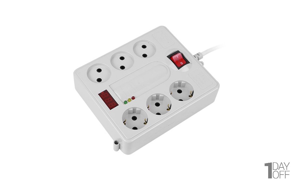 محافظ 6 راهی دیجیتال پارت الکتریک مدل Home Appliances با کابل 5 متر