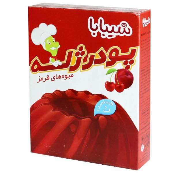 پودر ژله میوه‌های قرمز شیبابا مقدار 100 گرم
