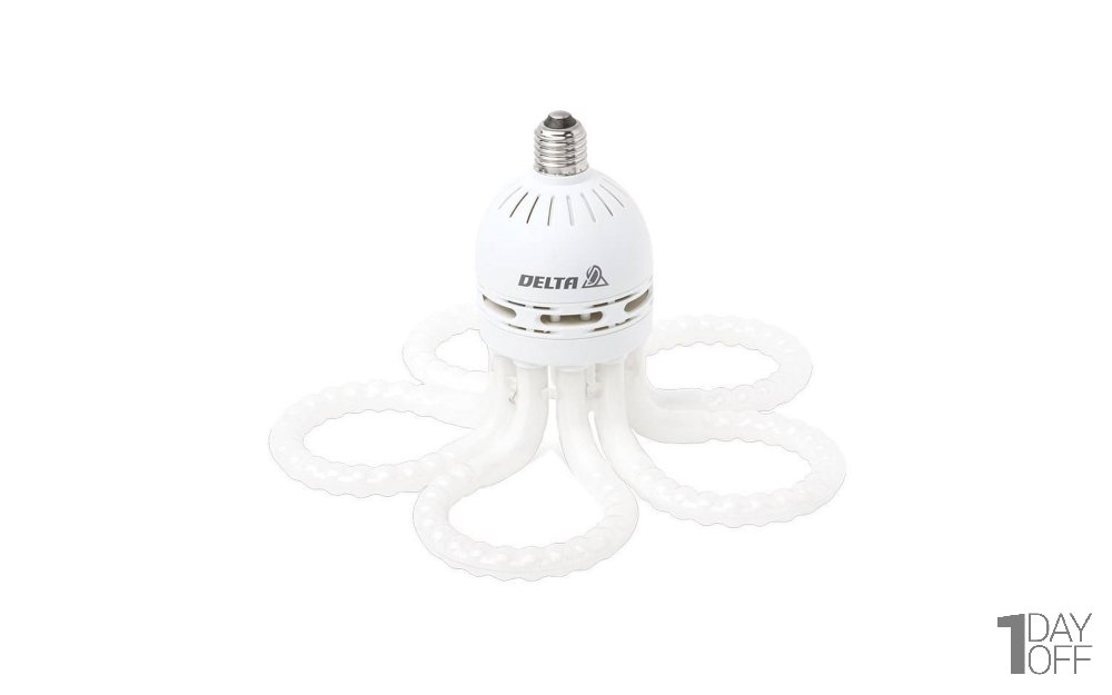 لامپ کم‌مصرف مهتابی 105 وات دلتا مدل گل  پایه E27