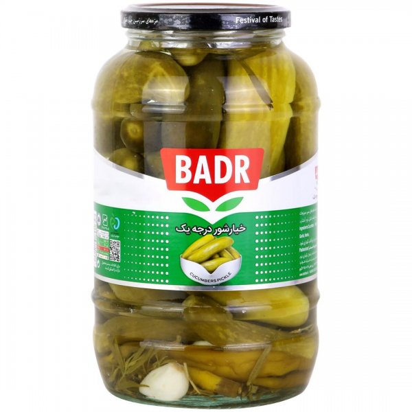 خیارشور درجه یک بدر مقدار 1450 گرم