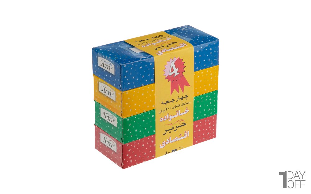 دستمال کاغذی 100 برگ حریر بسته 4 عددی