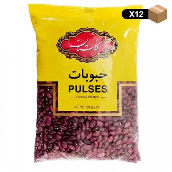 لوبیا قرمز گلستان مقدار 900 گرم - بسته 12 عددی
