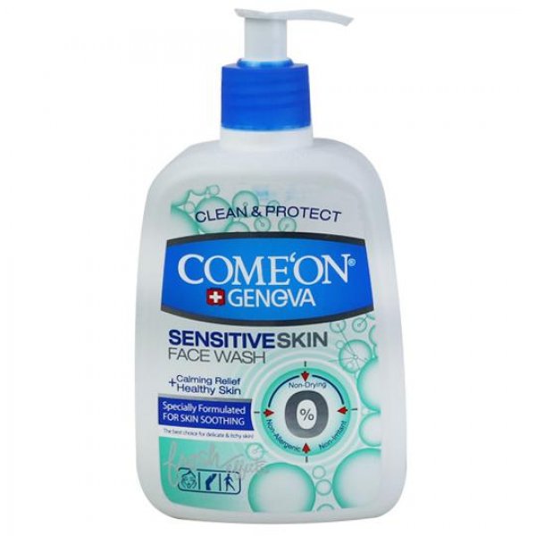 ژل شستشو صورت پوست حساس کامان مقدار 500 میلی‌لیتر