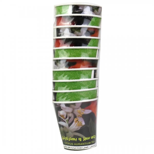  چای سبز و بهارنارنج خوش‌نوش بسته 10 عددی 
