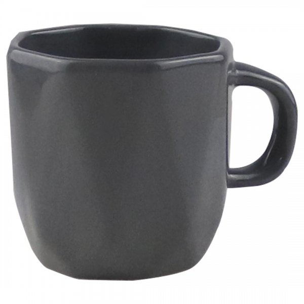 فنجان سرامیکی طرح چندضلعی رنگ رغالی