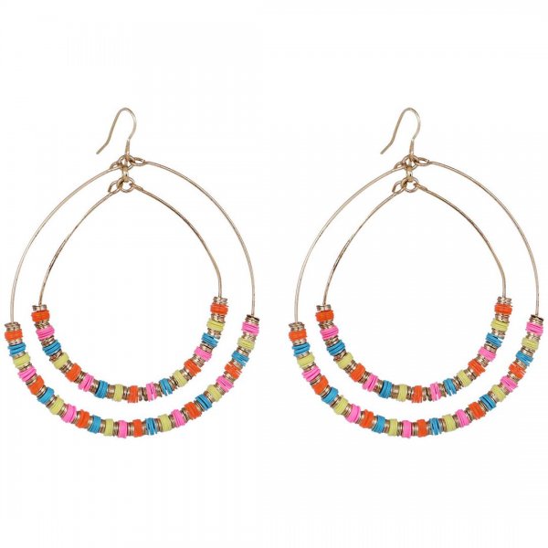 گوشواره لاویسا (LOVISA) استرالیا مدل حلقه‌ای و پولکی رنگارنگ