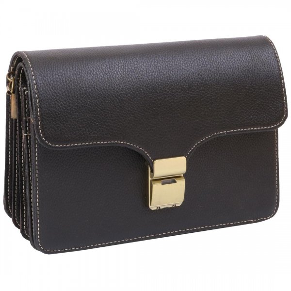 کیف چرم مشکی کد 0009