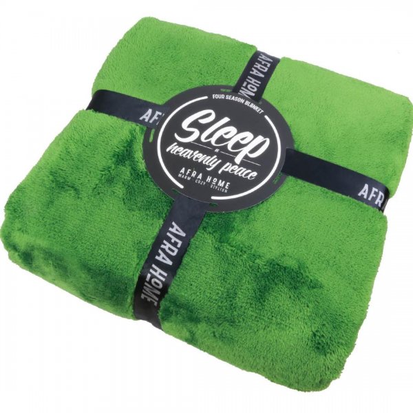 پتو چهار فصل یک‌نفره سبز افرا