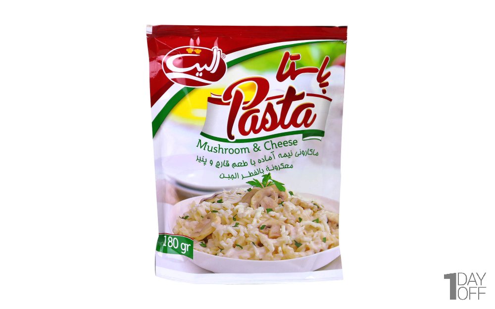 پاستا با طعم قارچ و پنیر الیت مقدار 180 گرم