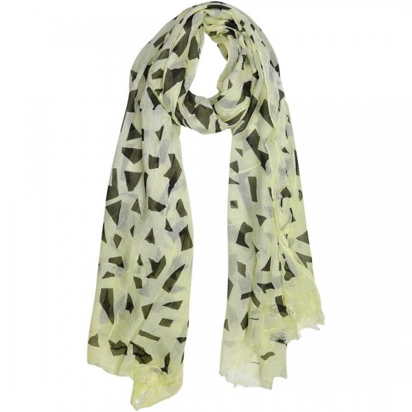 شال نخی میس اسمارت زمینه زرد کم‌رنگ کد 0011