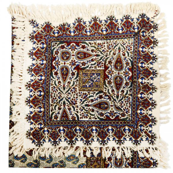 سفره قلمکار صادراتی کد017 سایز 100x100 سانتی‌متر