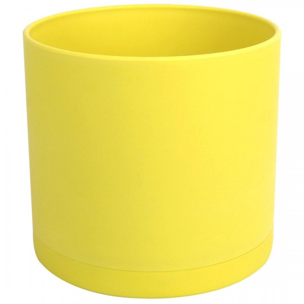 گلدان استوانه‌‎ای زرد سایز 20 کد 103 مهرنی (Mehrni)