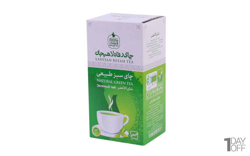 چای سبز طبیعی رفاه لاهیجان مقدار 210 گرم