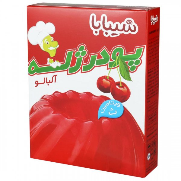 پودر ژله آلبالو شیبابا مقدار 100 گرم