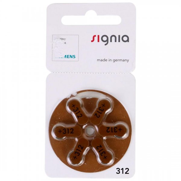 باتری سمعک زیمنس (Siemens) مدل Signia نوع 312 رنگ قهوه‌ای