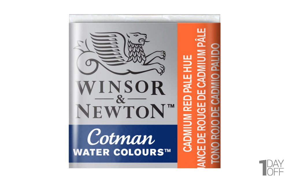قرص آبرنگ وینزور (Winsor) سری Cotman رنگ CAD RED PALE HUE