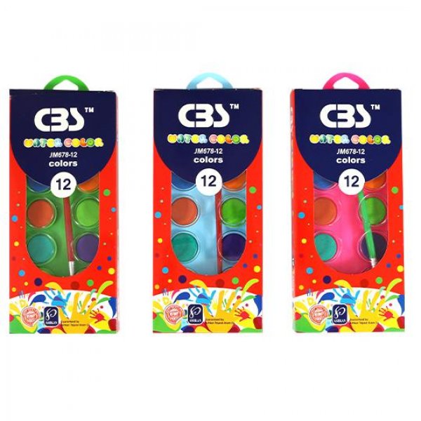 آبرنگ 12 رنگ سی‌بی‌اس (CBS) مدل JM678-12 