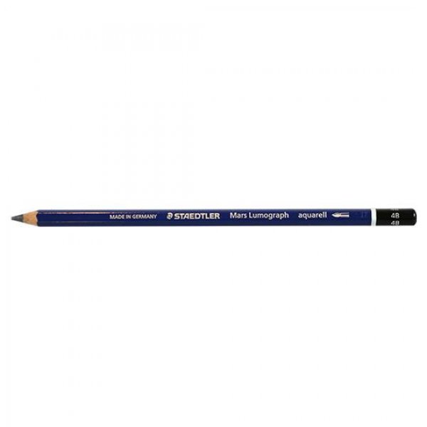 مداد مشکی طراحی آبرنگی استدلر (Staedtler) مدل Mars Lumograph Aquarell نوع 4B